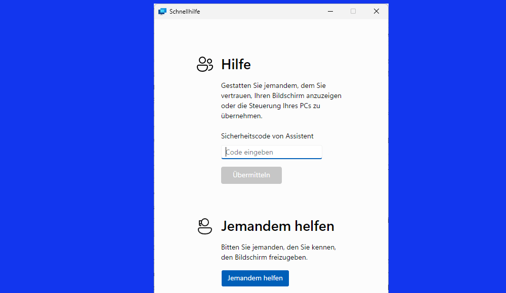 Microsoft Schnellhilfe Windows 11